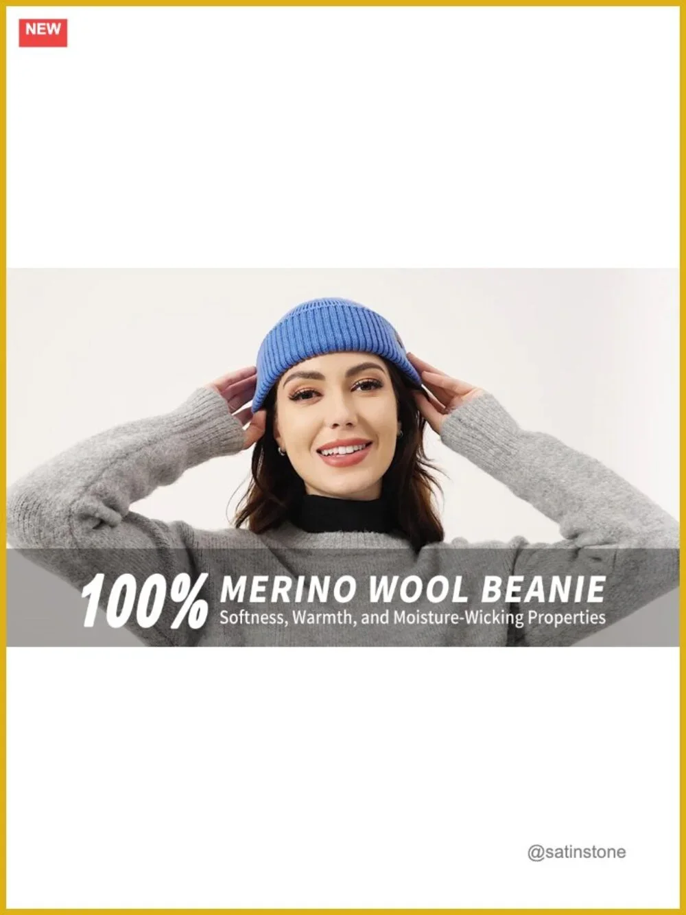 Merino Wool Short Fisherman Beanie, Unisex Trawler Cap Winter Hat
